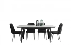 Clover Sis Gray Dining Room - Table & Chair