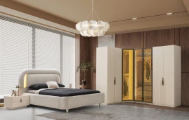 Luzzi Köşe Dolaplı Yatak Odası Takımı  