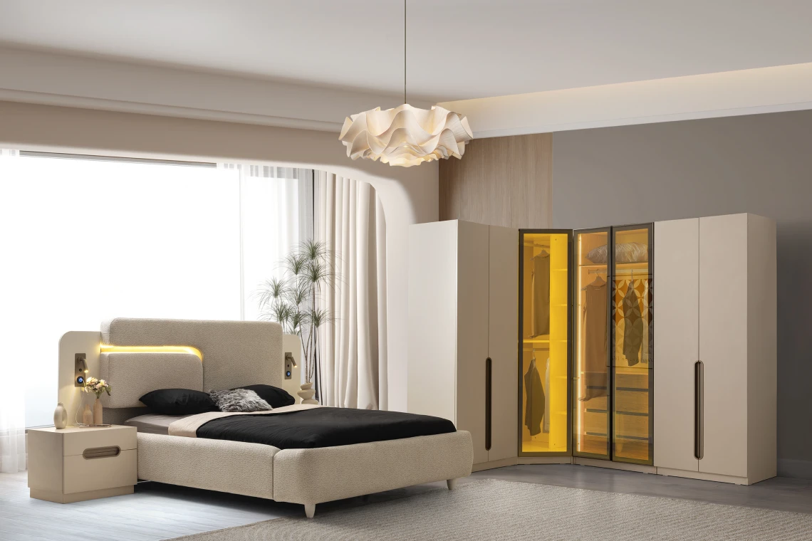 Diva Köşe Dolaplı Yatak Odası Takımı  