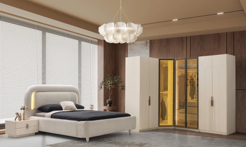 Luzzi Köşe Dolaplı Yatak Odası Takımı  