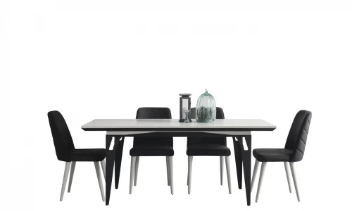 Clover Sis Gray Dining Room - Table & Chair