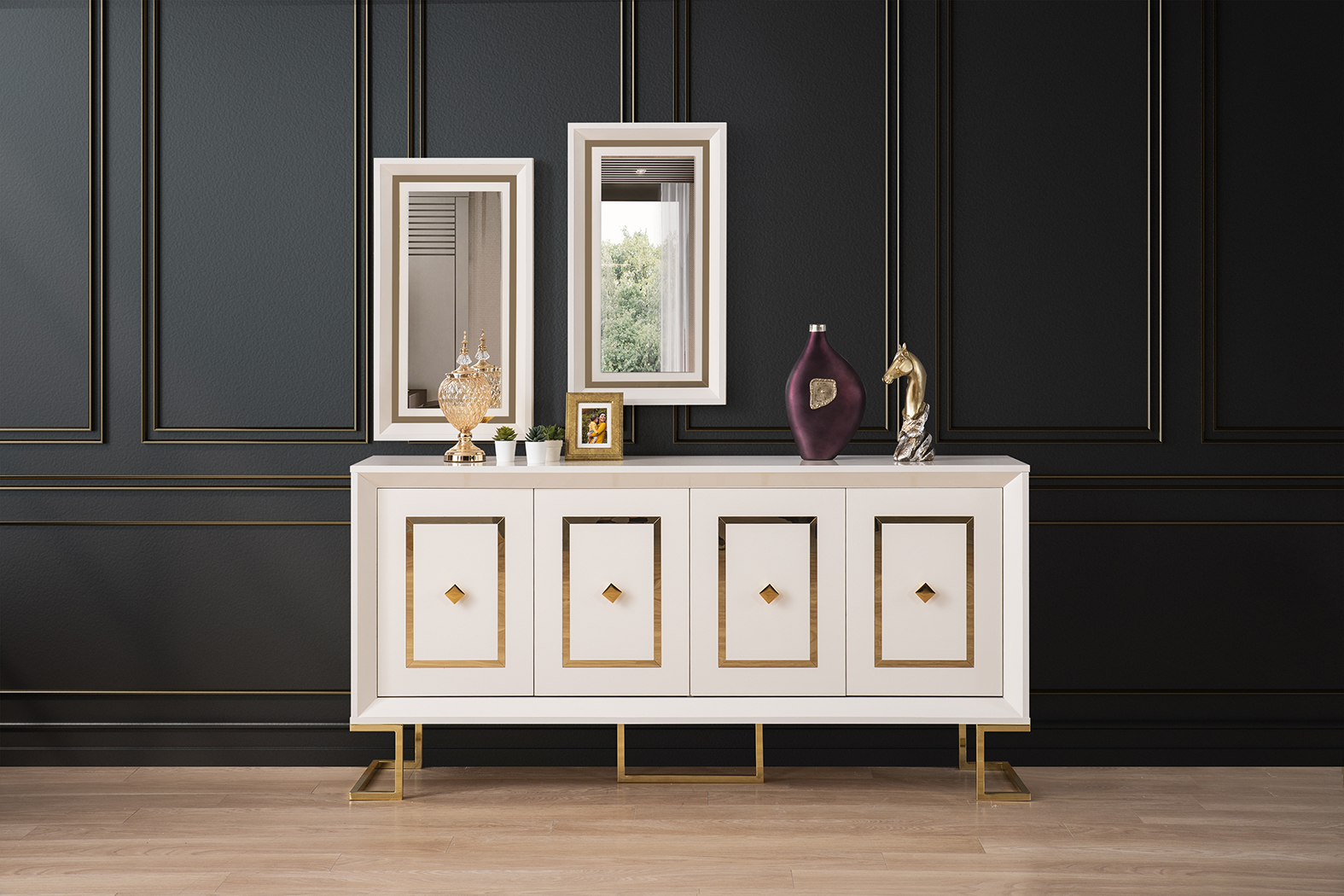 Berrak Gold Dining Room - Console