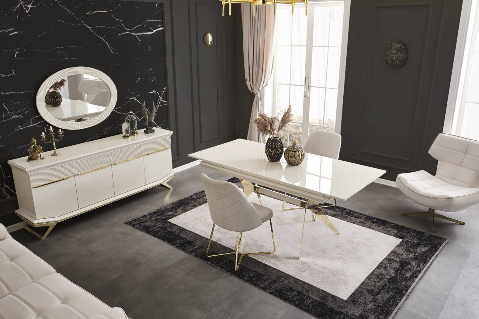 Angel Gold Dining Room - Table & Chair