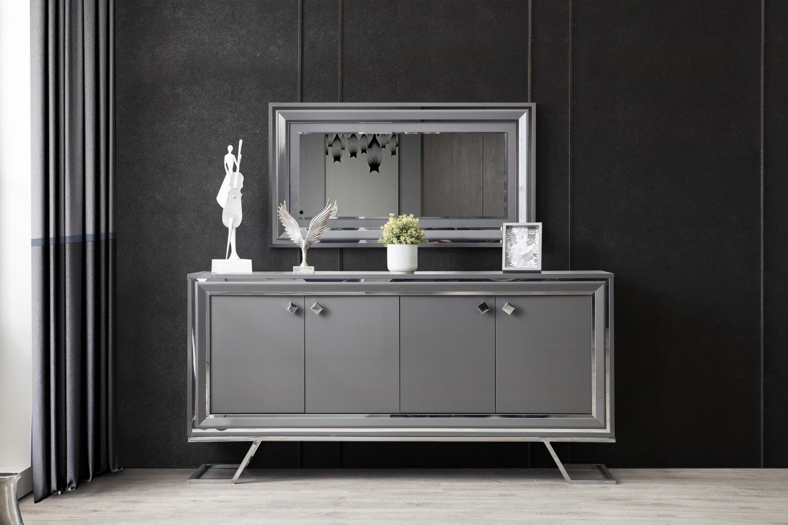 Asos Gray Dining Room - Console