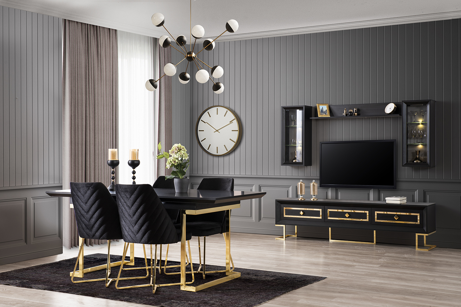 Atlantis Gold Dining Room Set