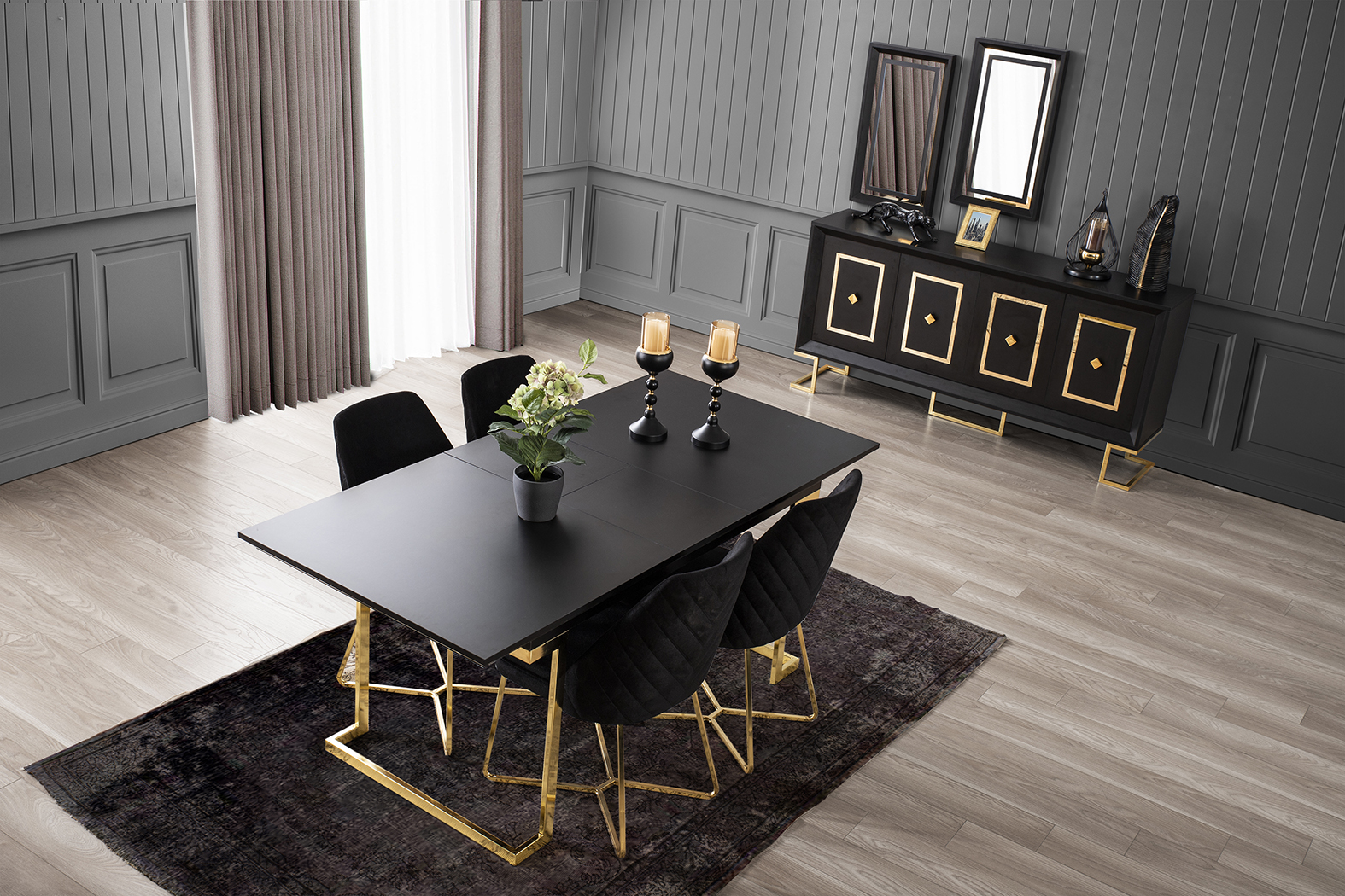 Atlantis Gold Dining Room - Table & Chairs
