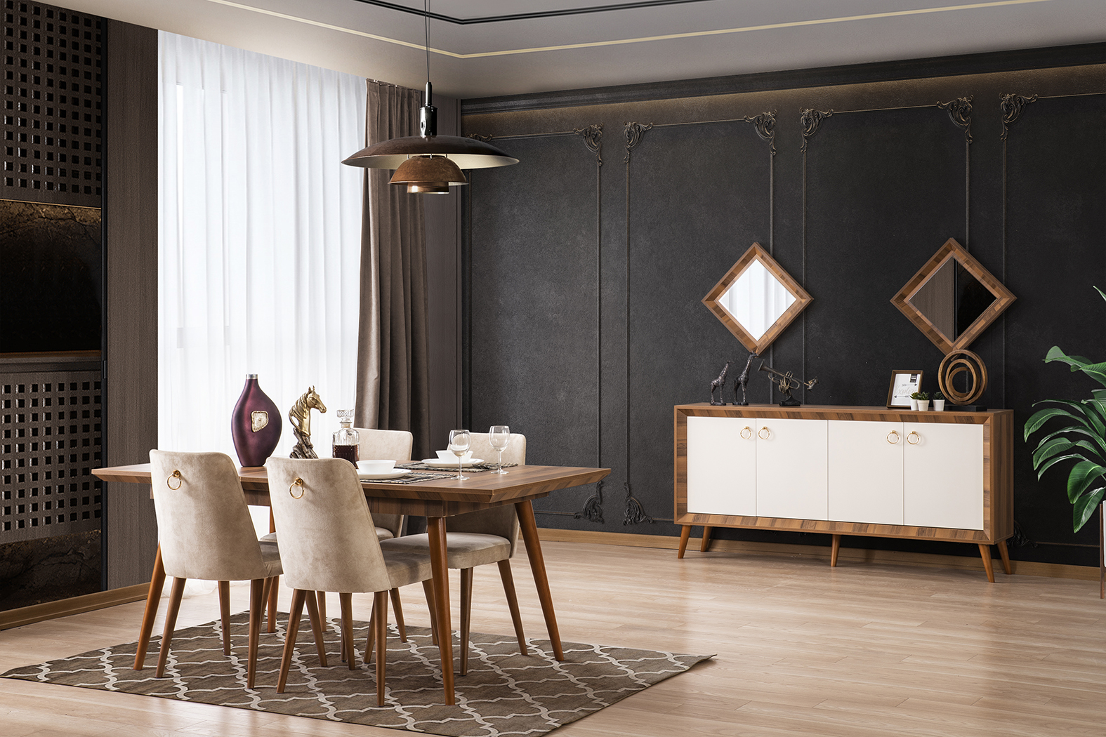 Pera Ceviz Dining Room Set